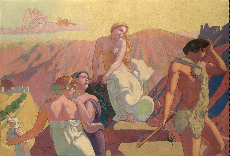 Psyche Hikayesi: Panel 6. Psyche akrabaları bir dağın tepesinde veda ediyor - 1908