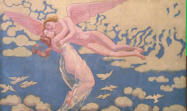 La Historia De Psique: Panel 7. Cupido Llevando A Psique Al Cielo - 1908