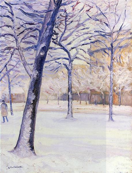 Park in de sneeuw - 1888