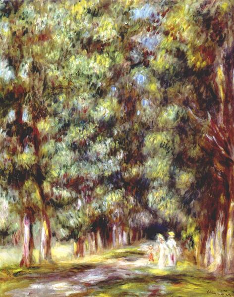 Route entre l'herbe - 1910