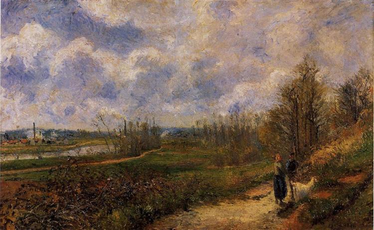 Straße nach Le Chou - Pontoise - 1878