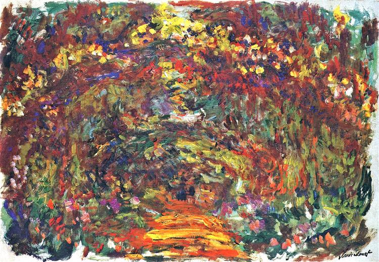 Road under the lattice of Rosas - Giverny - 1922