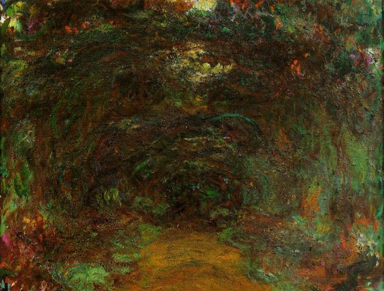 Road under the lattice of Rosas - Giverny - 1922