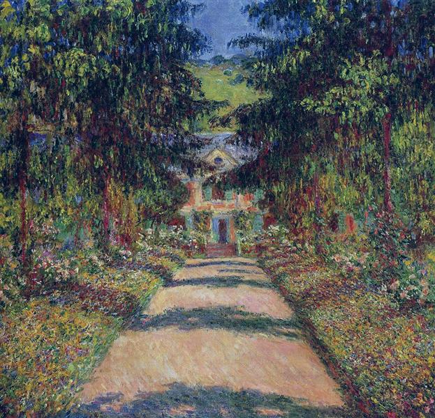 Way in the Government Garden à Giverny - 1900