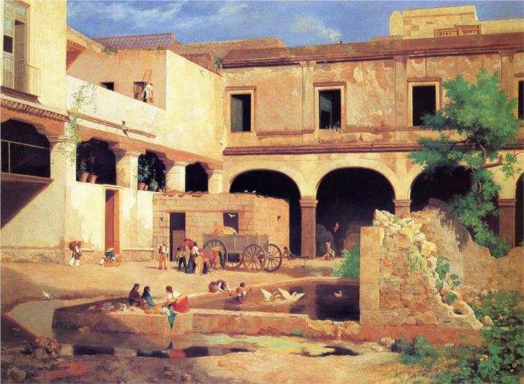 Pátio do ex -convento de San Agustín - 1861