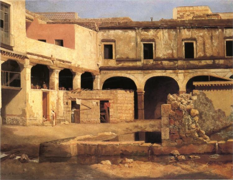 Patio of the former convent of San Agustín - 1860