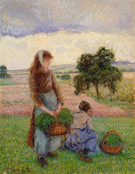 Peasant Woman Carrying a Basket - 1888