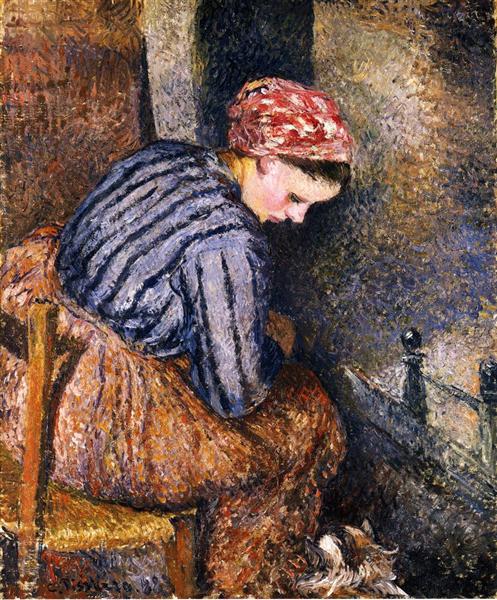 Peasant Woman Warming Herself - 1883