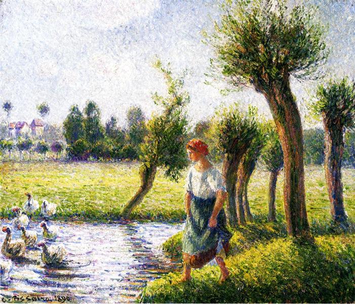 Peasant Woman Watching Geese - 1890