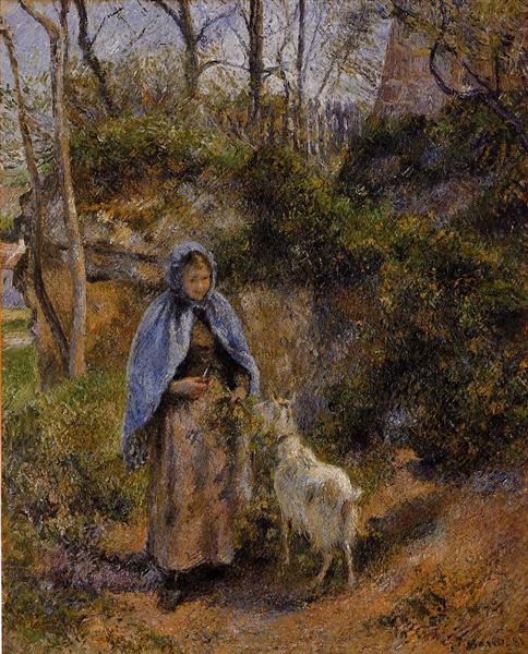 Mujer Campesina Con Una Cabra - 1881