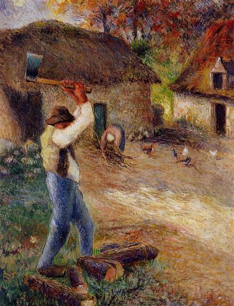 Pere Melon Cutting Wood - 1880