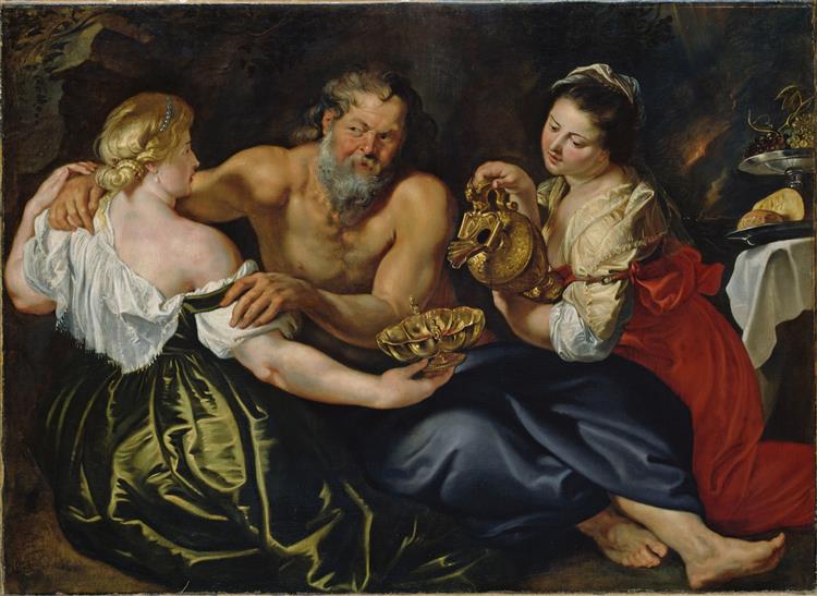 Lot and his daughters - 1610