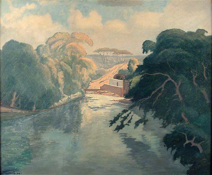 1944 - Wassermühle in der Nähe von Stellenbosch