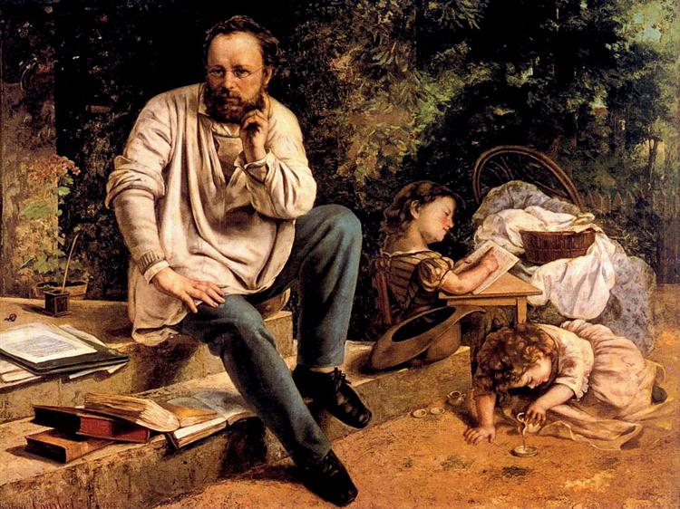 Pierre Joseph Proudhon Y Sus Hijos En 1853 - 1865