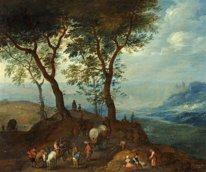 Landscape with peasants