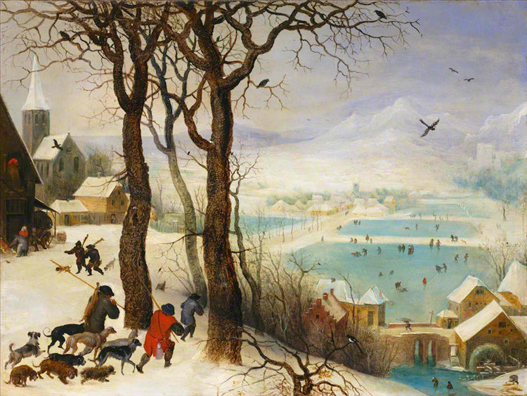 Jagers in de sneeuw (volgens Pieter Bruegel El Viejo)