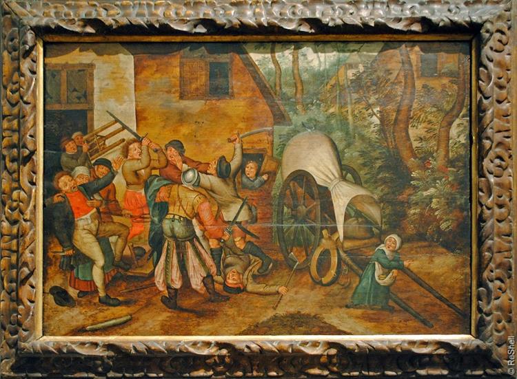 Peasants Fighting With Soldiers