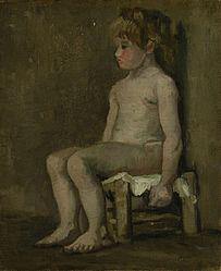pintura Acto De Una Niña Sentada - Vincent Van Gogh