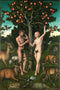 pintura Adán y Eva - Lucas Cranach El Viejo