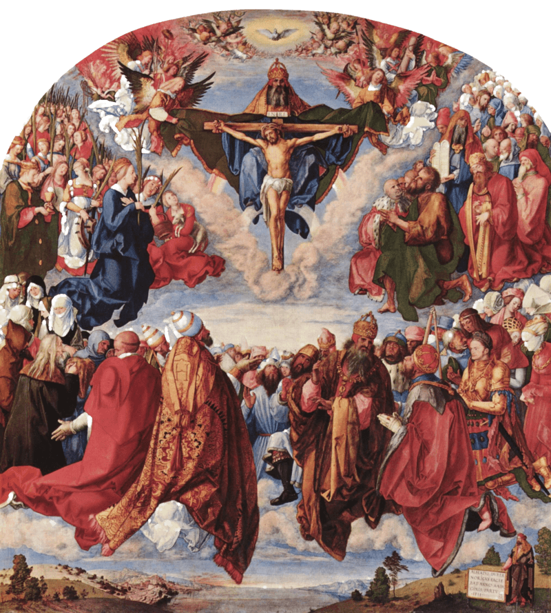 pintura Adoración de la Trinidad - Albrecht Dürer