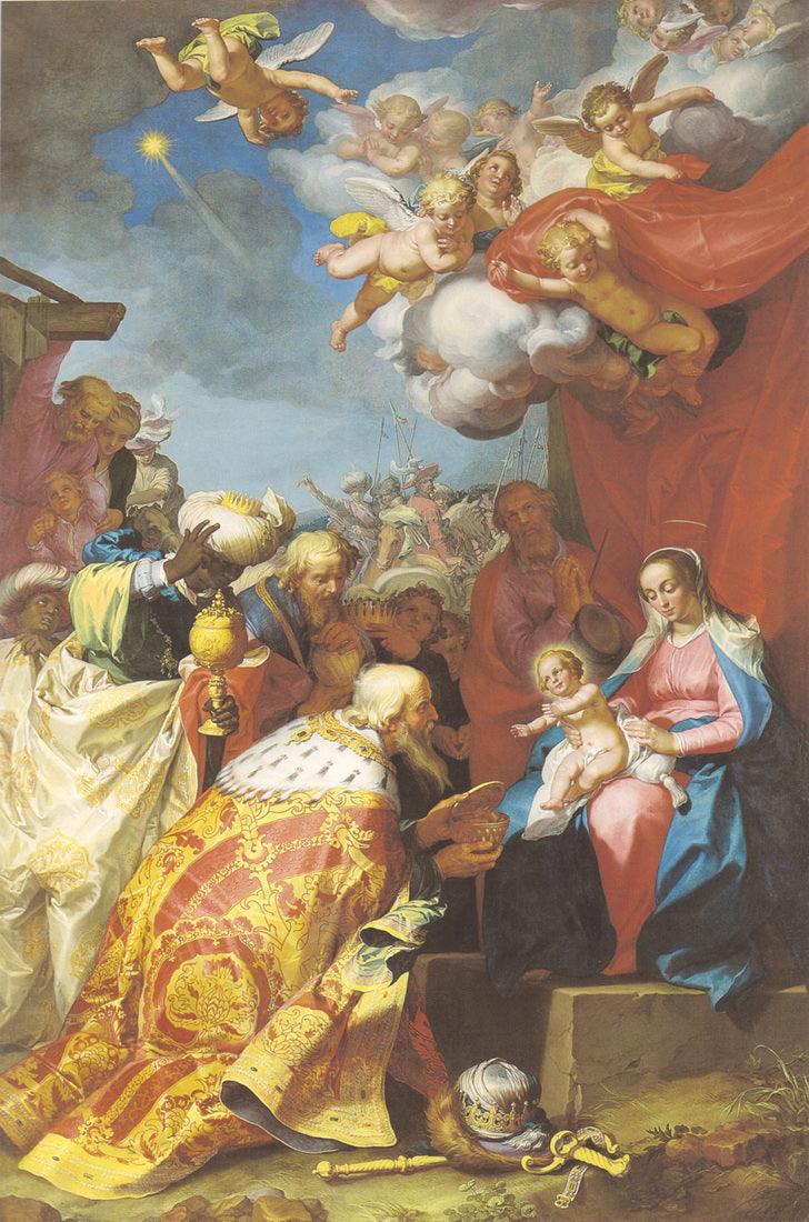 pintura Adoración de los Reyes - Abraham Bloemaert