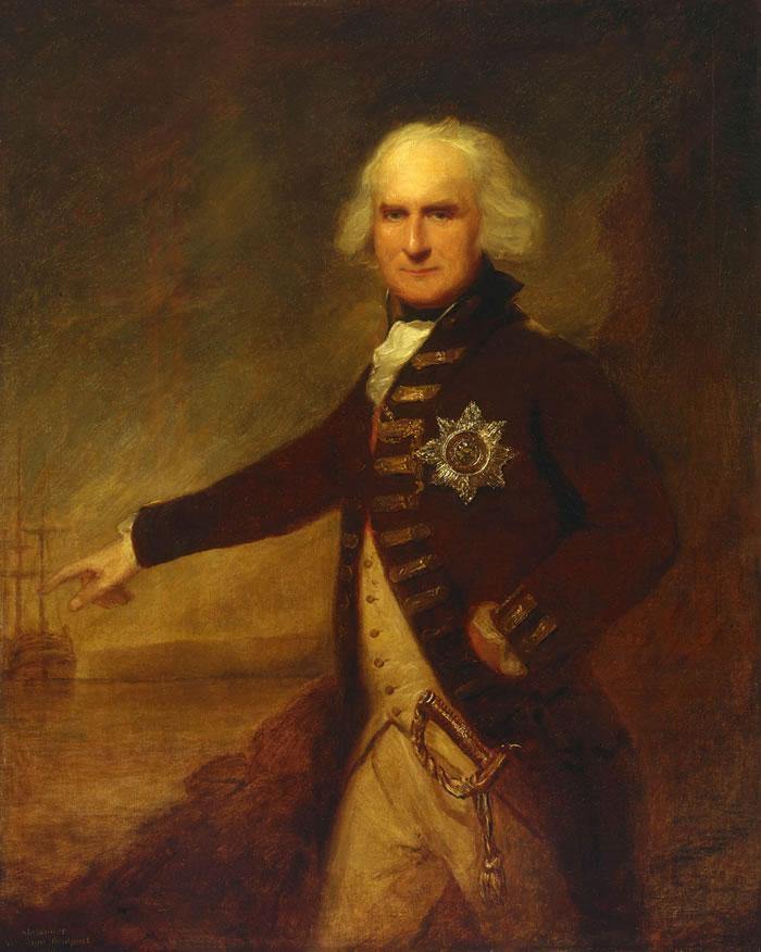 pintura Almirante Alexander Hood - Abbott Lemuel Francis