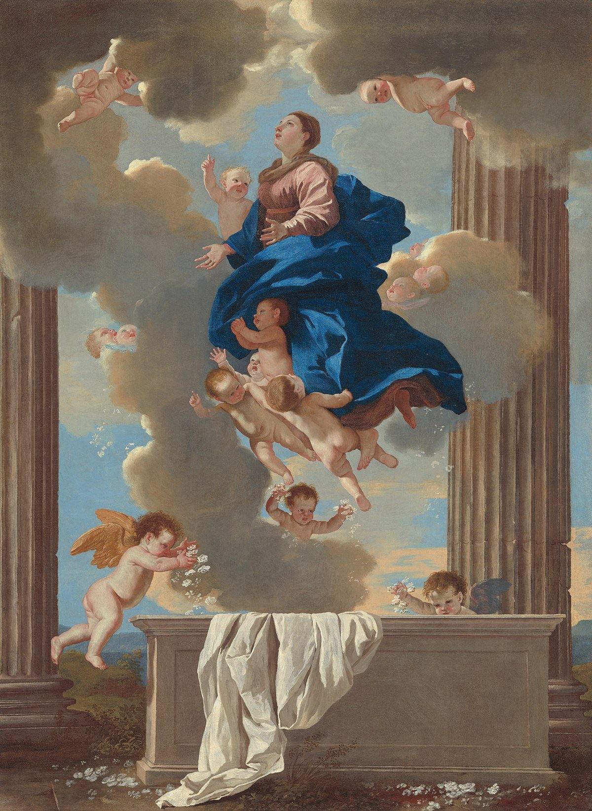 pintura Asunción De La Virgen - Nicolas Poussin