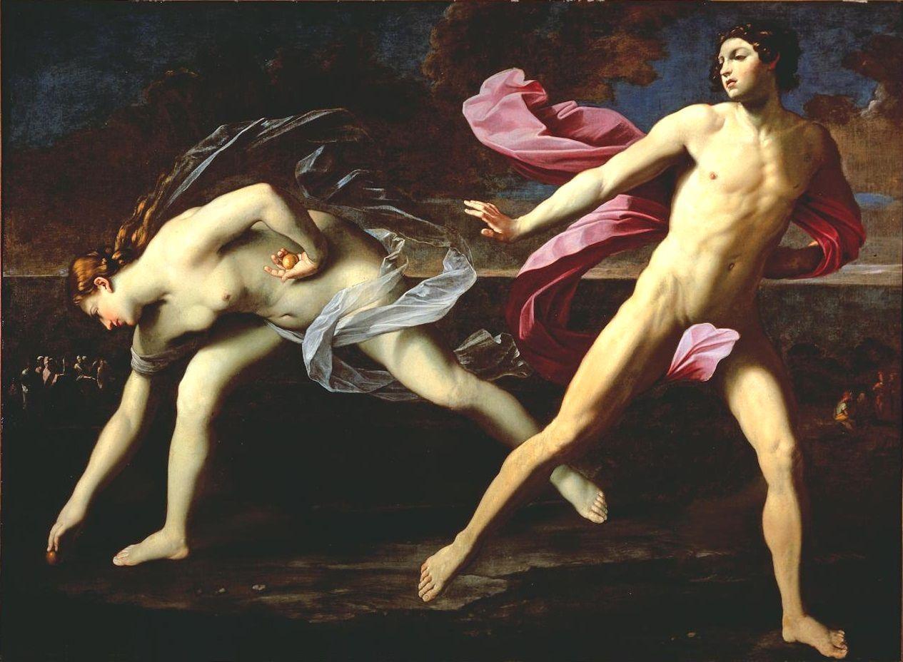 pintura Atalanta e Hipómenes - Guido Reni