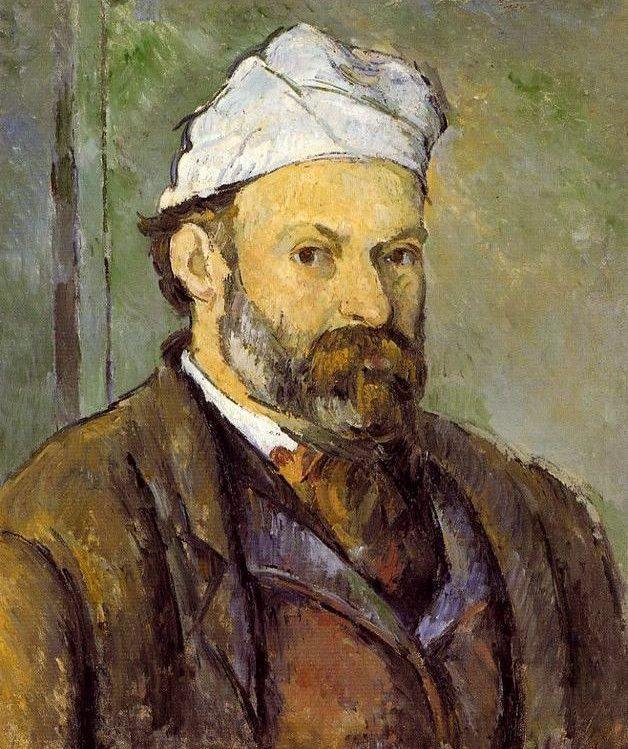 pintura Autorretrato Con Turbante Blanco - Paul Cezanne