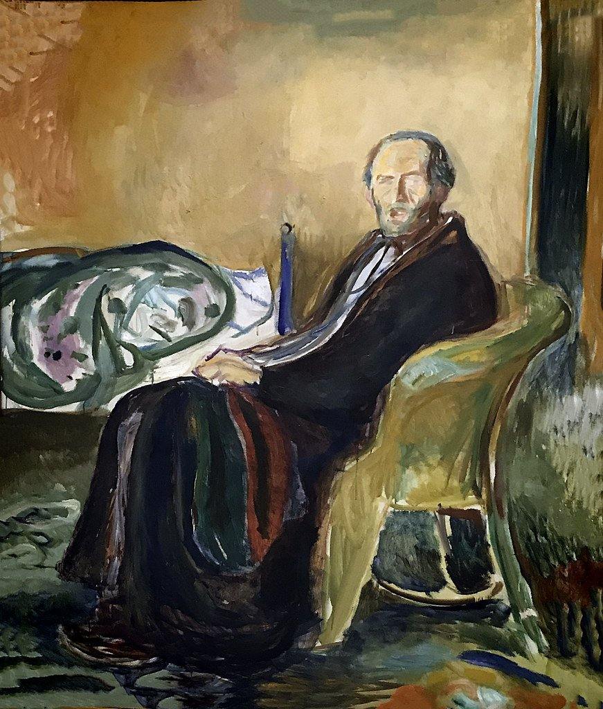pintura Autorretrato Después De La Gripe Española - Edvard Munch