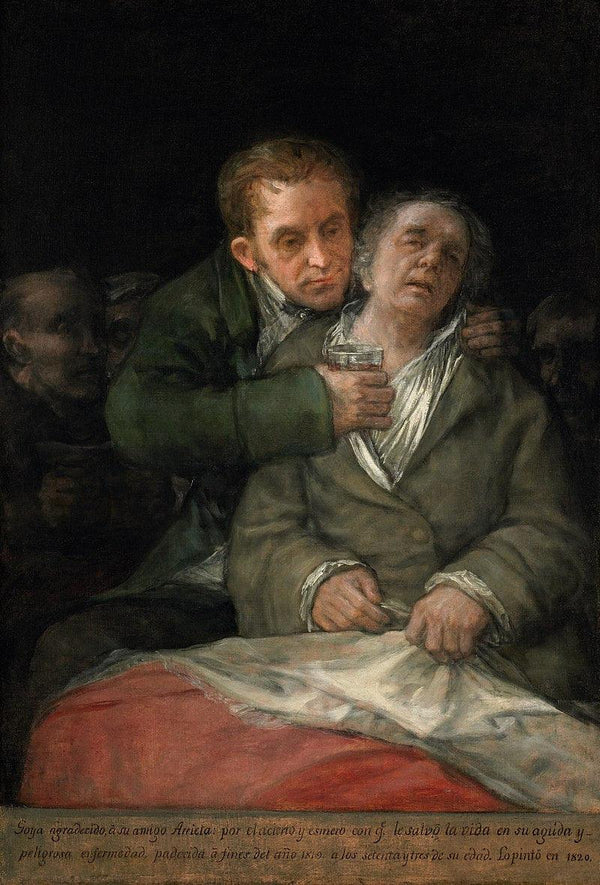 pintura Autorretrato con el Dr. Arrieta - Francisco Goya