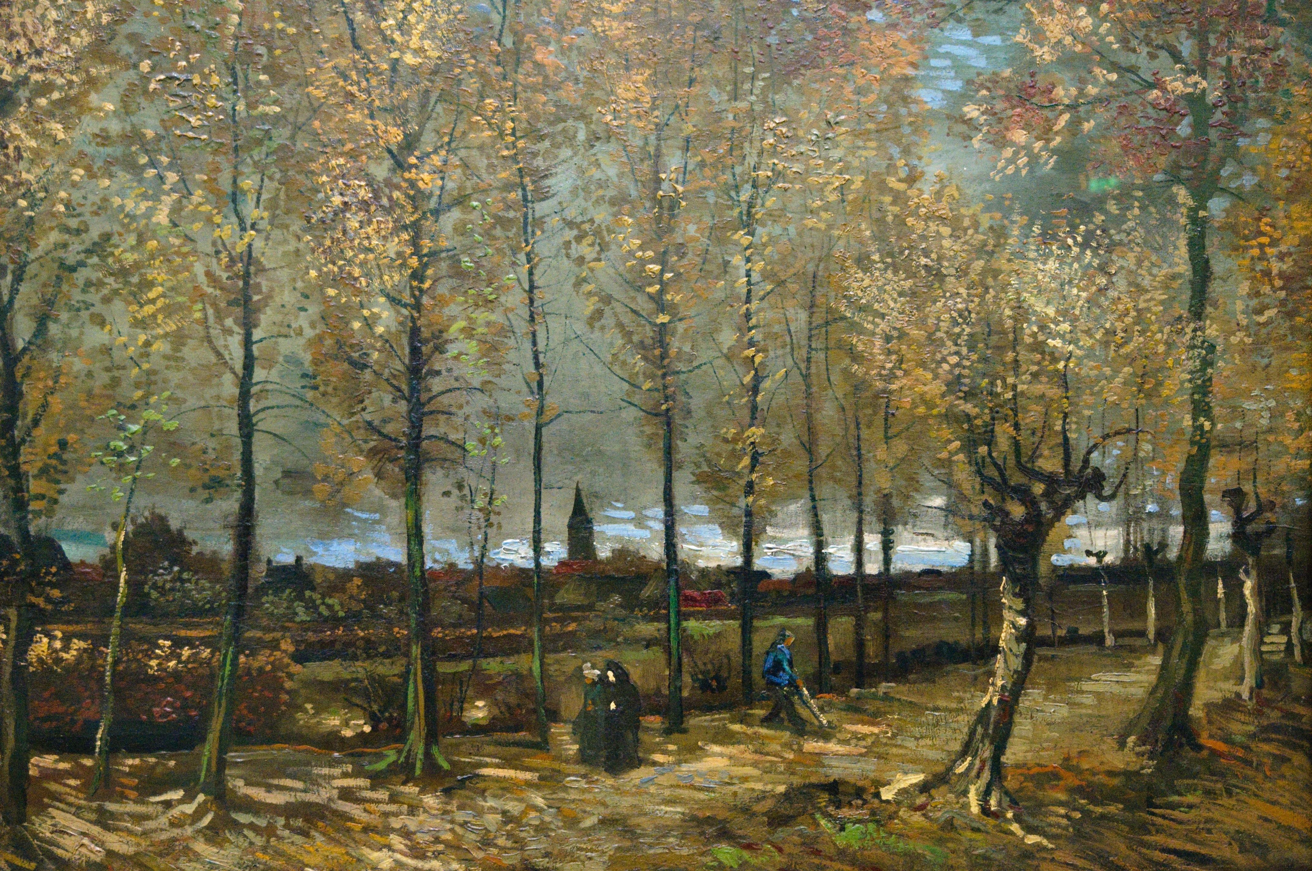 pintura Avenida Poplar En Nuenen - Vincent Van Gogh