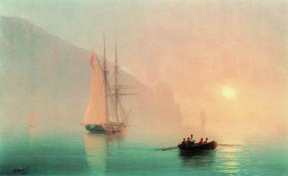 pintura Ayu Dag En Un Día De Niebla - Ivan Aivazovsky