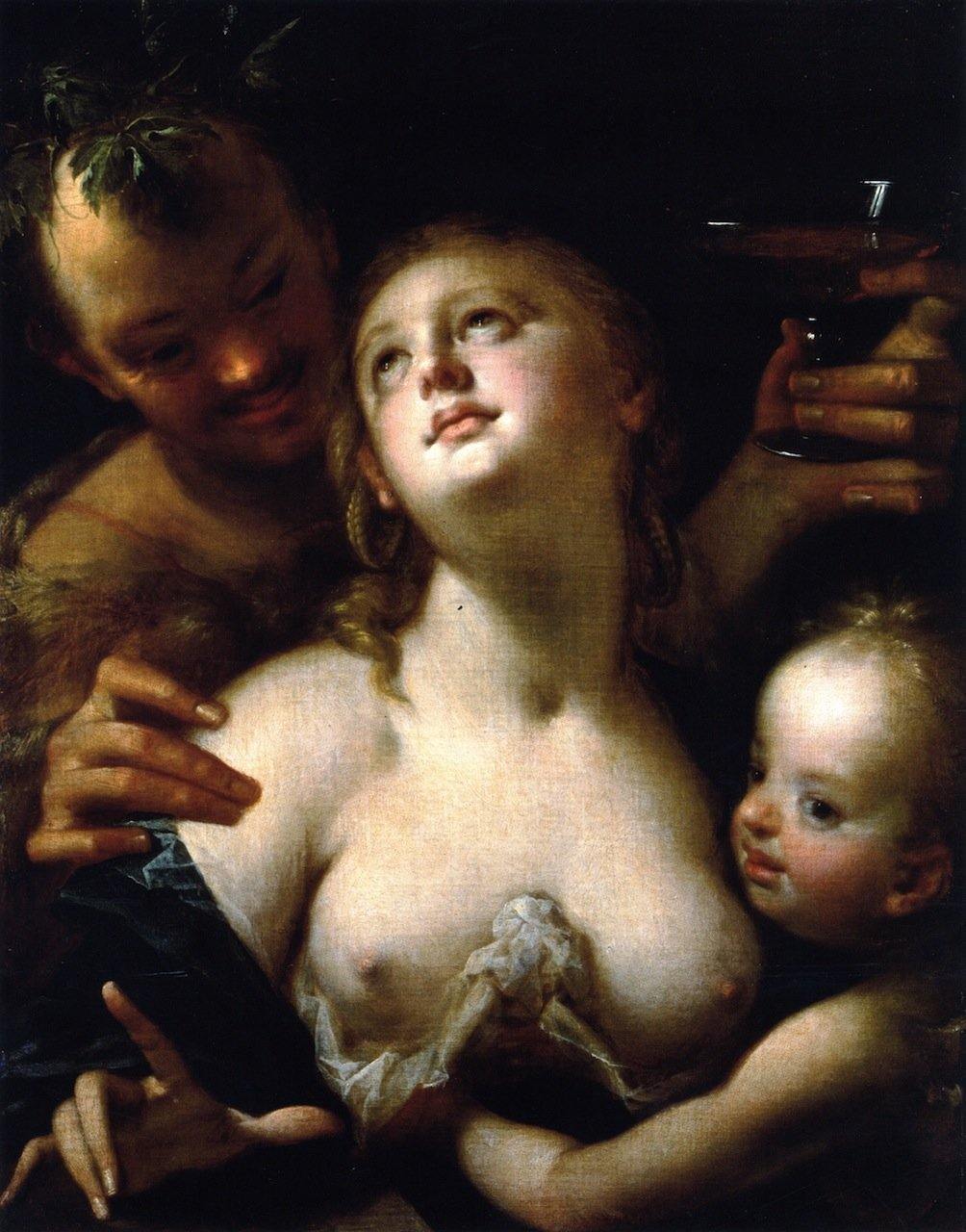 pintura Baco Venus Y Cupido - Hans von Aachen
