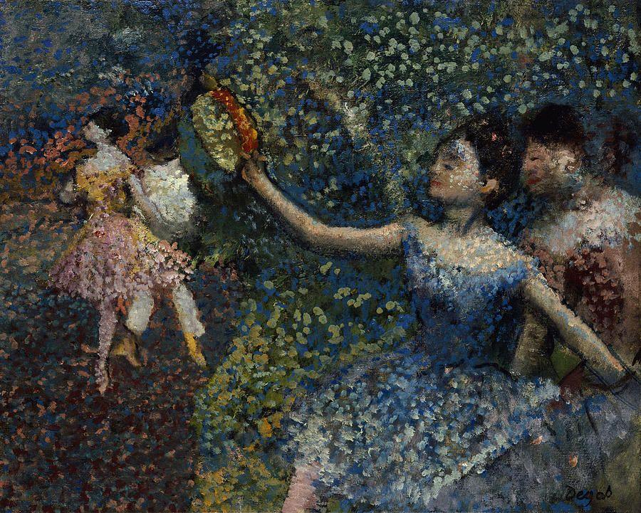 pintura Bailarina Y Pandereta - Edgar Degas