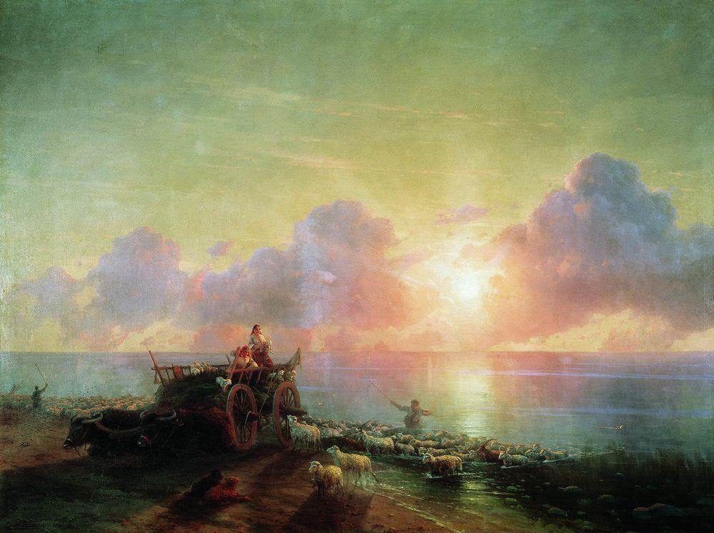 pintura Baño De Ovejas - Ivan Aivazovsky