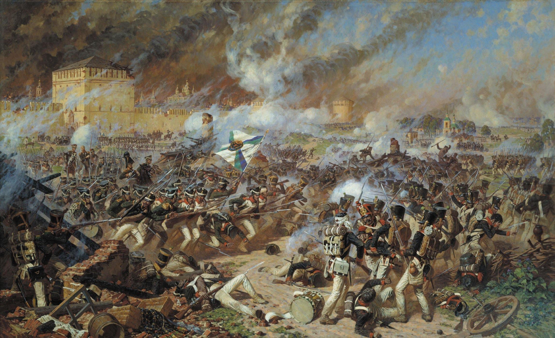 pintura Batalla de Smolensk - Adam Albrecht