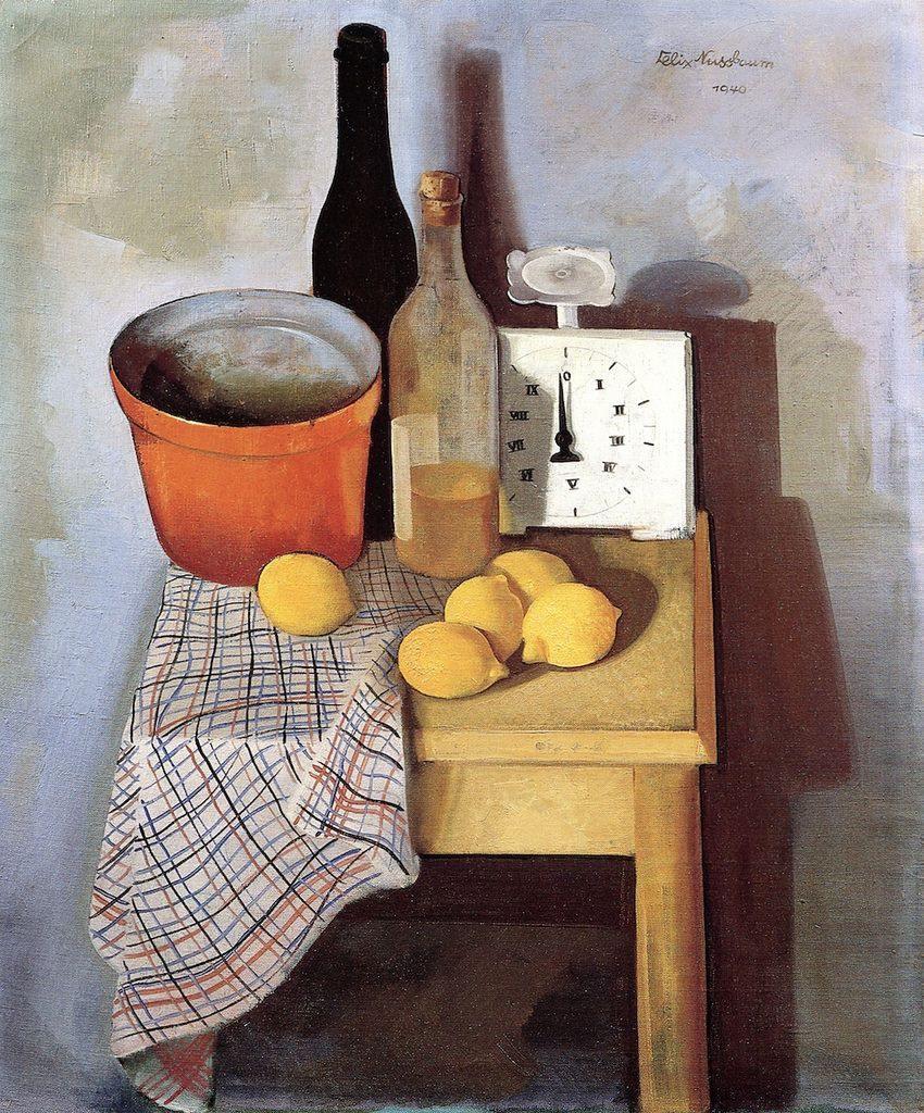 pintura Bodegón Con Básculas De Cocina - Felix Nussbaum