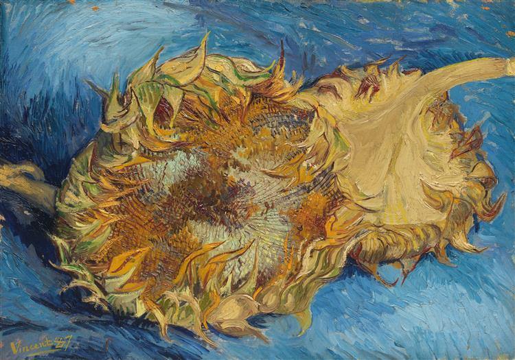 pintura Bodegón Con Dos Girasoles - Vincent Van Gogh