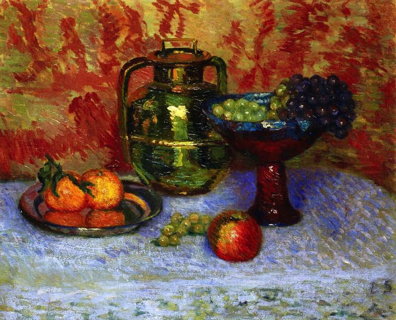 pintura Bodegón Con Fruta - Emile Schuffenecker