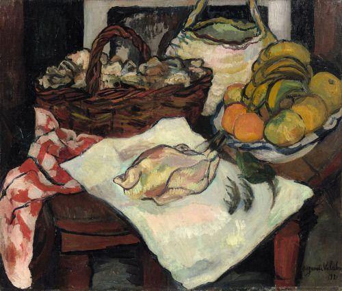 pintura Bodegón Con Fruta Y Pollo - Suzanne Valadon