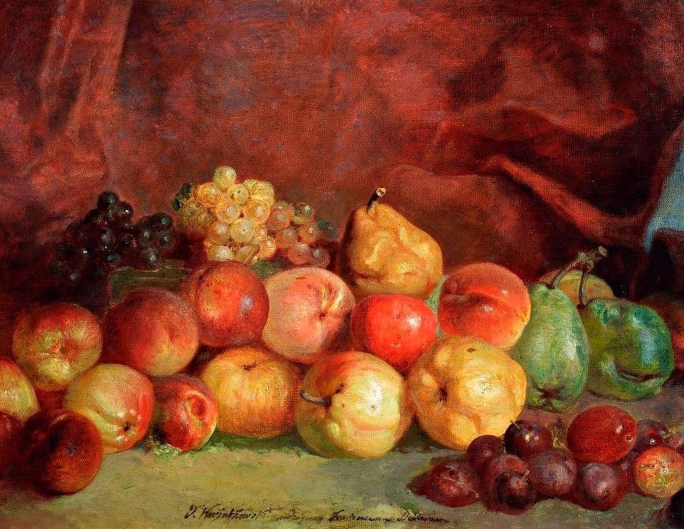 pintura Bodegón Con Frutas - Teofil Kwiatkowski