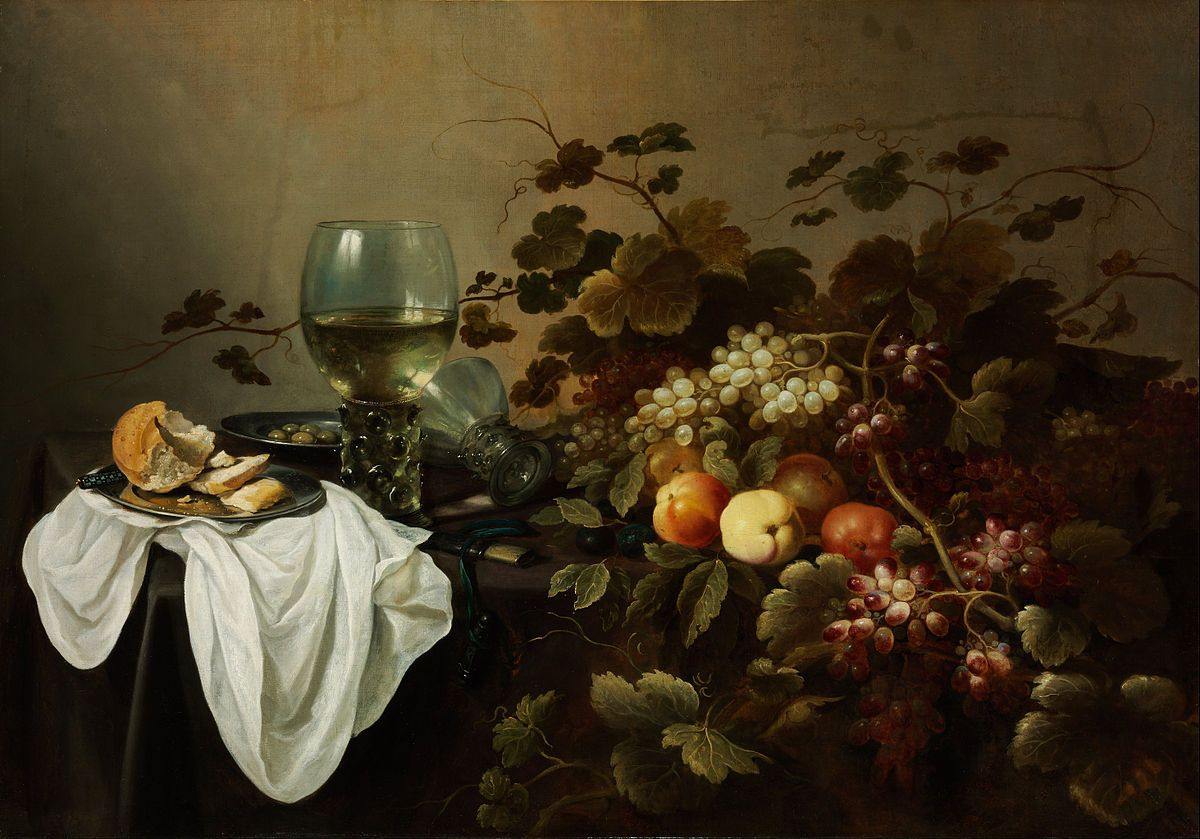 pintura Bodegón Con Frutas Y Roemer - Pieter Claesz