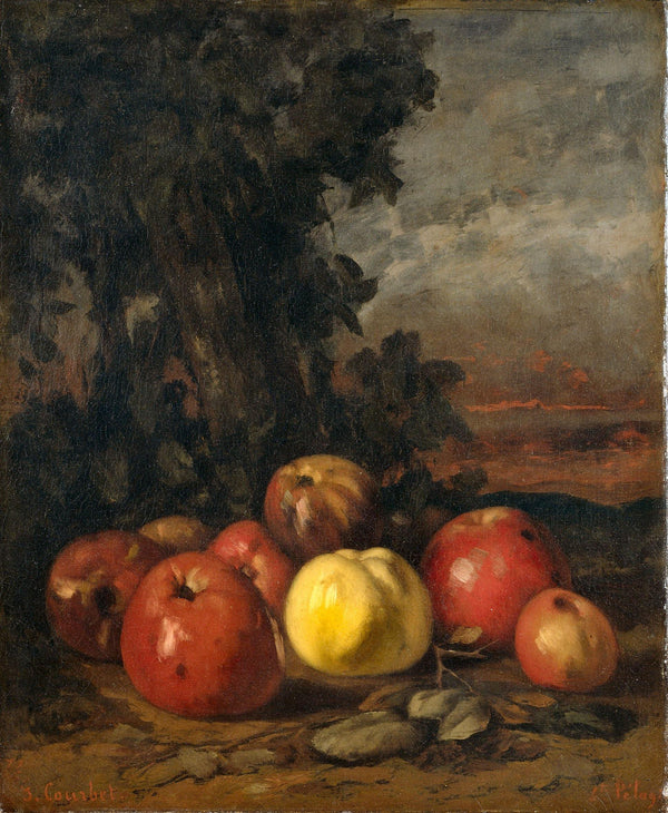 pintura Bodegón Con Manzanas - Gustave Courbet
