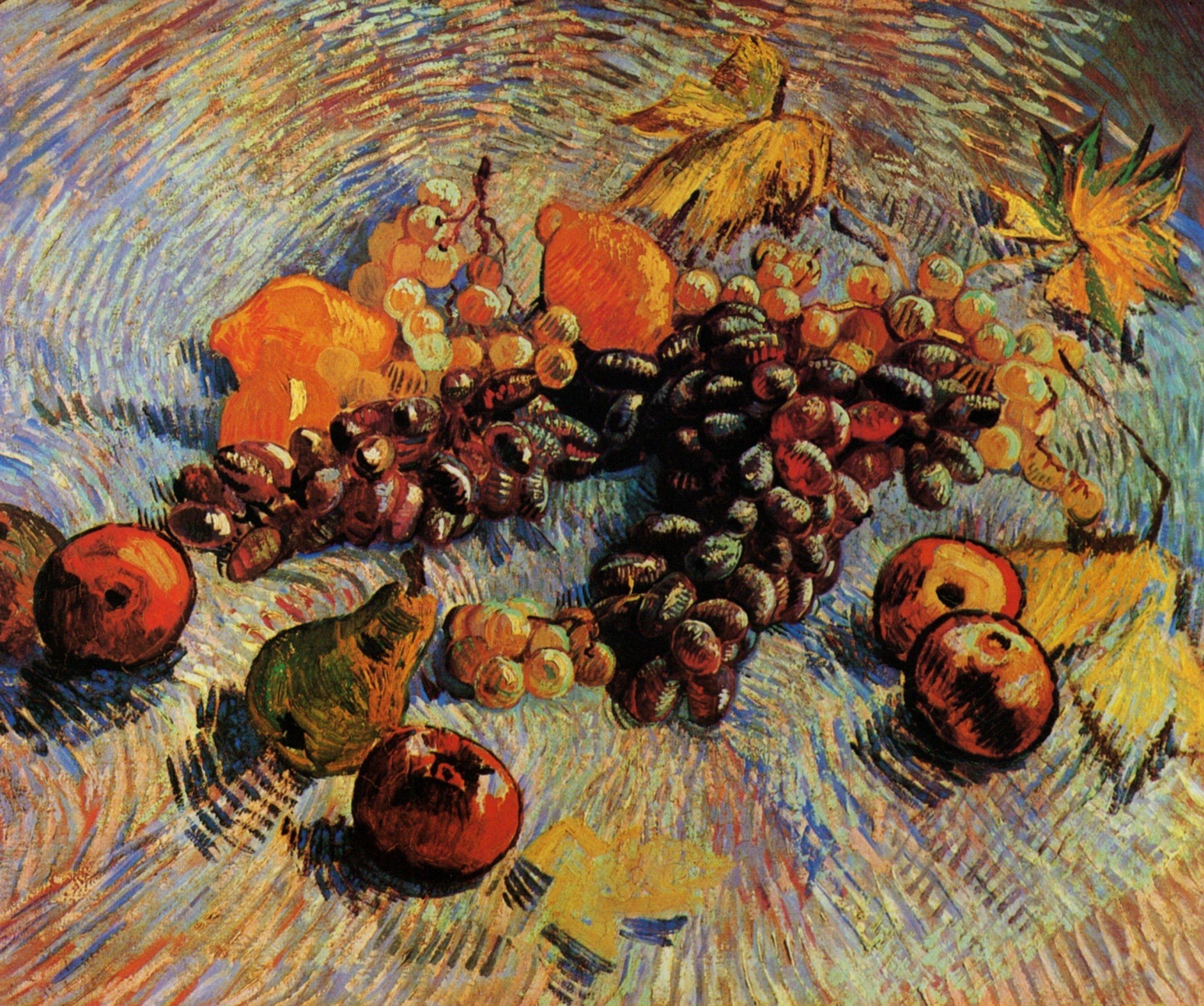 pintura Bodegón Con Manzanas, Peras, Limones Y Uvas - Vincent Van Gogh