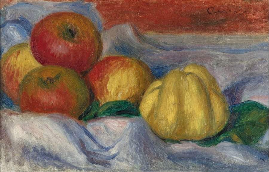 pintura Bodegón Con Manzanas Y Membrillos - Pierre-Auguste Renoir
