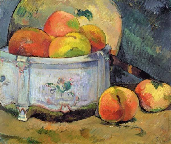 pintura Bodegón Con Melocotones - Paul Gauguin