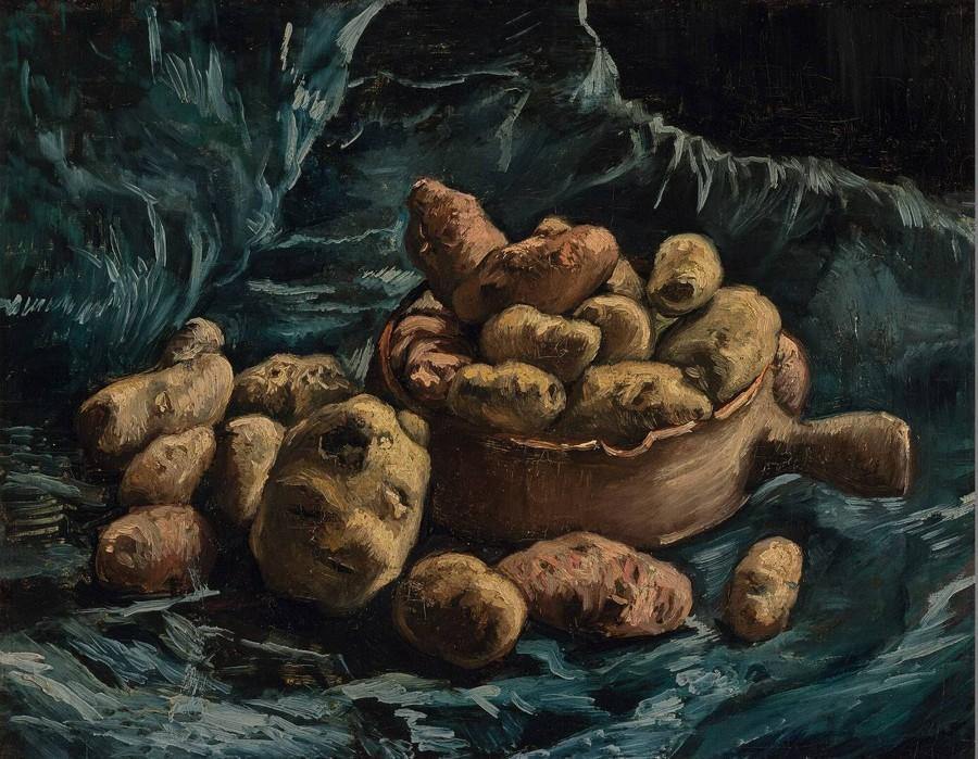 pintura Bodegón Con Patatas En En Cuenco - Vincent Van Gogh