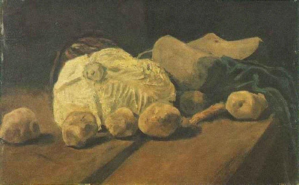 pintura Bodegón Con Repollo Y Zuecos - Vincent Van Gogh