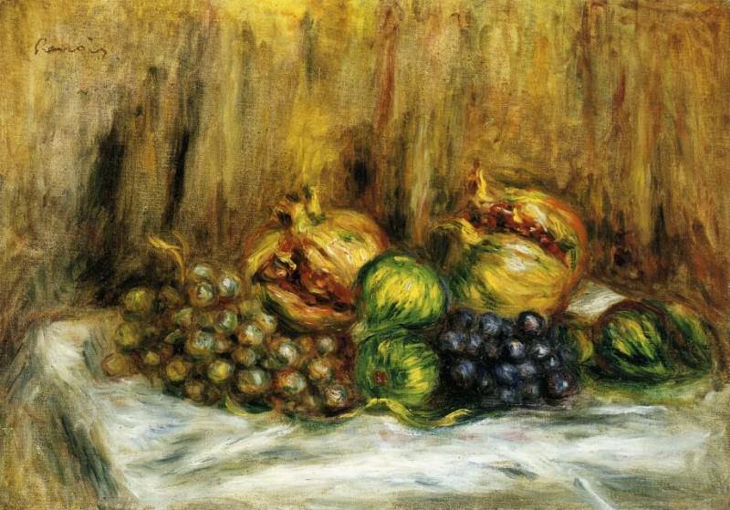 pintura Bodegón Con Uvas - Pierre-Auguste Renoir